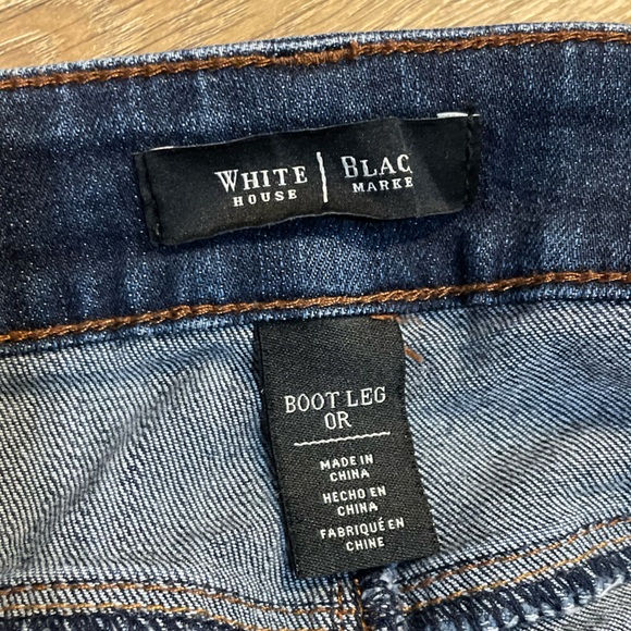 White House Black Market Classic Boot Leg Medium Wash Denim Jeans Pants Women 0R - Picture 3 of 6